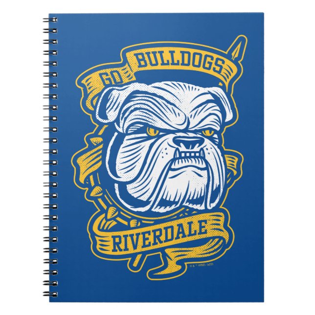 Go Bulldog - Riverdale Mascot Banner Anteckningsbok (Framsidan)