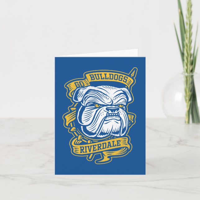 Go Bulldog - Riverdale Mascot Banner Anteckningskort (Framsida)