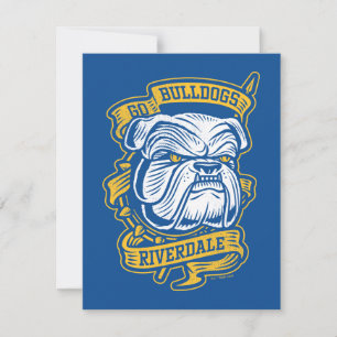 Go Bulldog - Riverdale Mascot Banner Anteckningskort