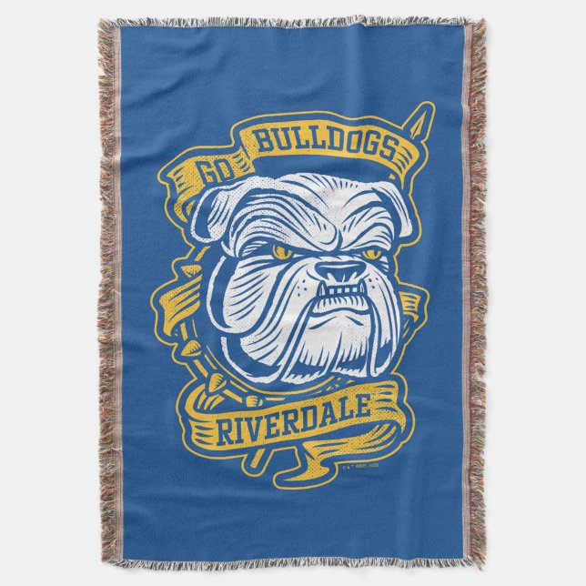 Go Bulldog - Riverdale Mascot Banner Filt (Framsidan Vertikal)