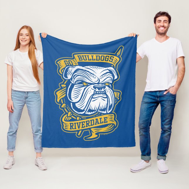 Go Bulldog - Riverdale Mascot Banner Fleecefilt (På plats)