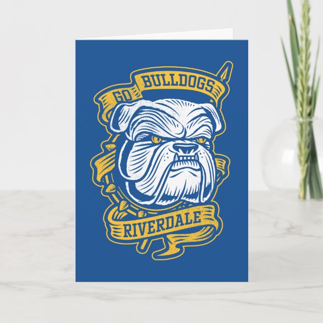Go Bulldog - Riverdale Mascot Banner Kort (Framsida)