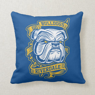 Go Bulldog - Riverdale Mascot Banner Kudde