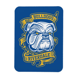Go Bulldog - Riverdale Mascot Banner Magnet
