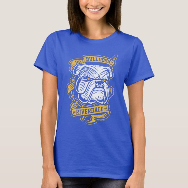 Go Bulldog - Riverdale Mascot Banner T Shirt (Framsida)