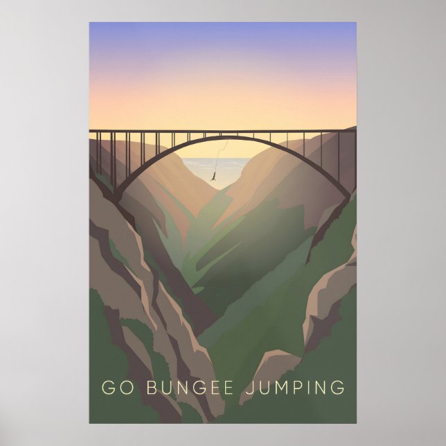 Go Bungee Jumping Travel Poster (Framsidan)