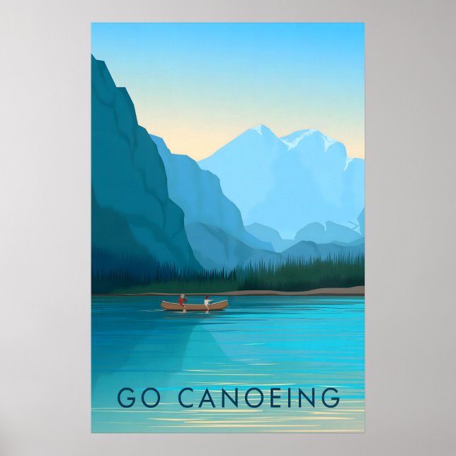 Go Canoeing Travel Poster (Framsidan)
