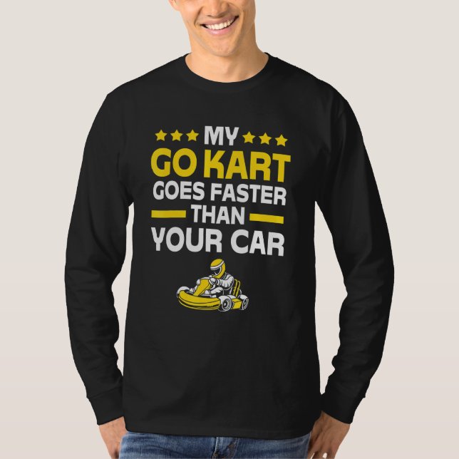 Go Cart Tävla Racer Go Kart T Shirt (Framsida)