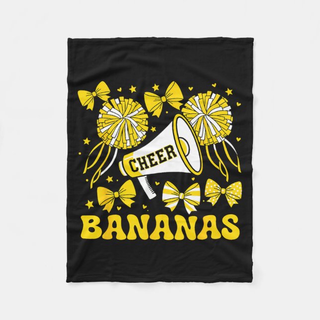 Go Cheer Bananas School Srts Fan Team Srit Name  Fleecefilt (Framsidan)