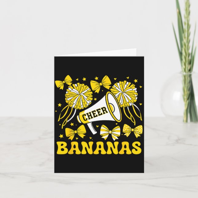 Go Cheer Bananas School Srts Fan Team Srit Name  Kort (Framsida)