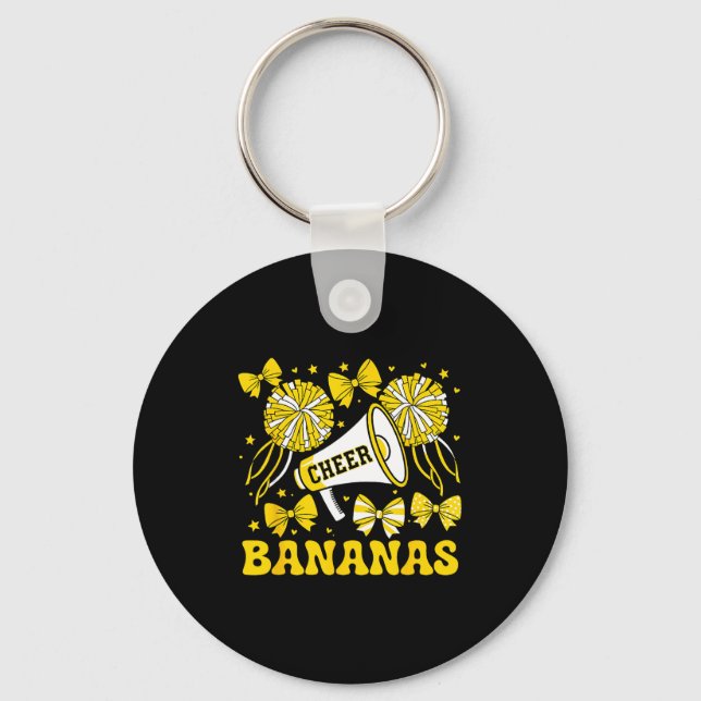 Go Cheer Bananas School Srts Fan Team Srit Name  Nyckelring (Framsida)