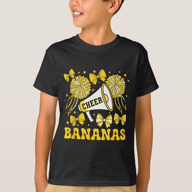 Go Cheer Bananas School Srts Fan Team Srit Name  T Shirt (Framsida)