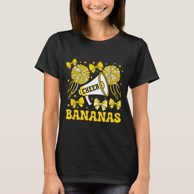 Go Cheer Bananas School Srts Fan Team Srit Name  T Shirt (Framsida)