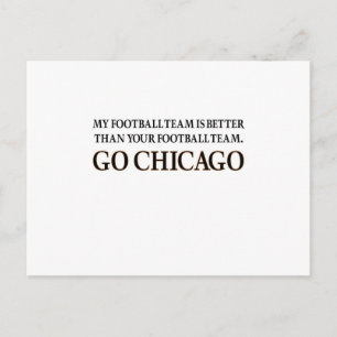 GO CHICAGO (svart snurra) Vykort