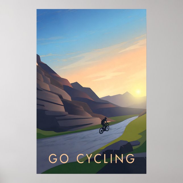 Go Cycling Travel Poster (Framsidan)