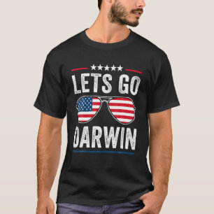 Go Darwin Aviator Sunglasses American Flagga T Shirt