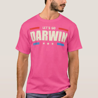 Go Darwin Sarkastic Senderar USA flagga Man Woman T Shirt