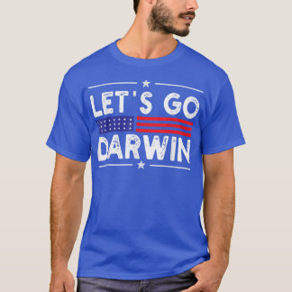 Go Darwin Vintage USA flagga Lets Go Darwin T Shirt