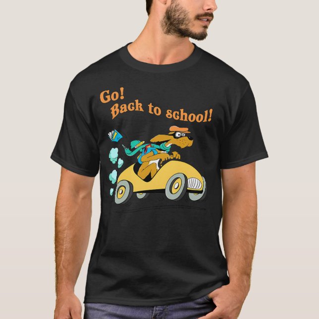 Go Dog Go Back To School T Shirt (Framsida)