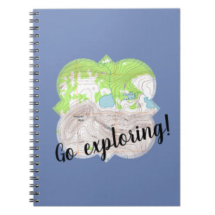 "Go Exploring" TopoGraphics Karta Quatrefoil Anteckningsbok