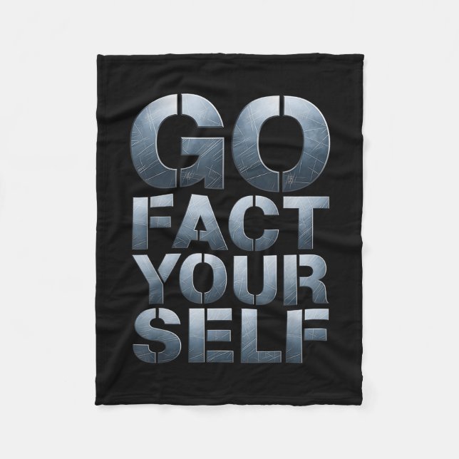 Go Fact Yourself Funny Slogan Science Steel Engine Fleecefilt (Framsidan)