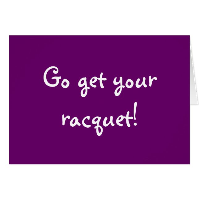 Go får din racquet! OBS kort (Framsidan Horizontal)