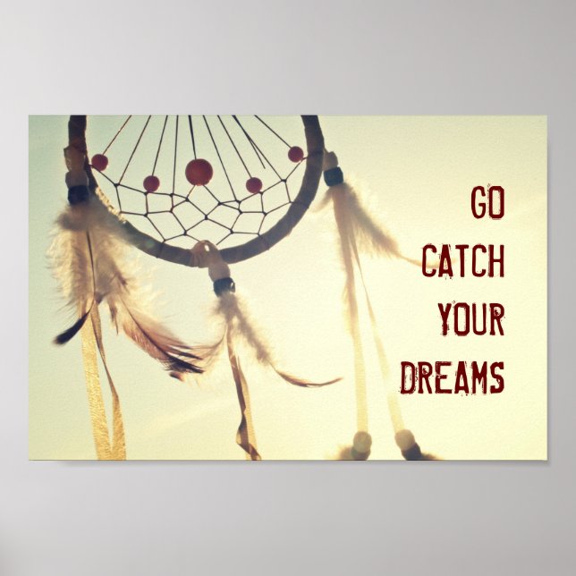 GO FÅR DITT DREAMS Dreamcatcher Poster (Framsidan)