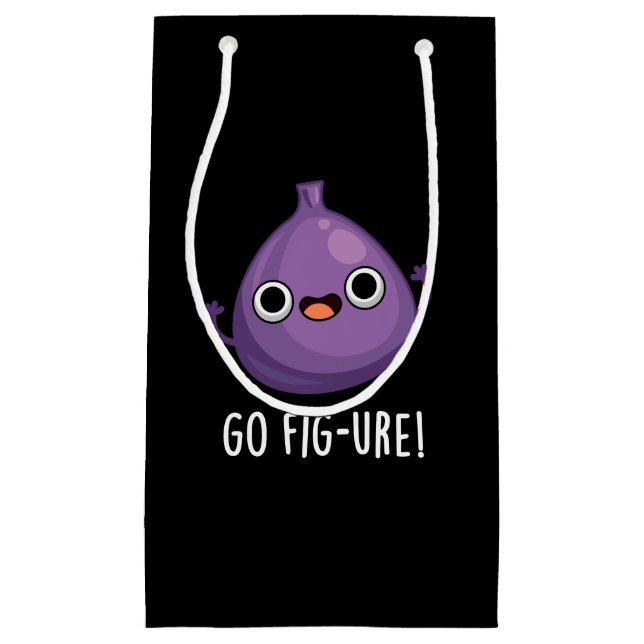 Go Fig-ure Funny Fig Fruit Pun Mörk BG (Framsidan)
