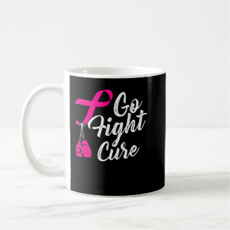 Go Fight Cure Pink Ribbon Breast Cancer Fighter Bo Kaffemugg