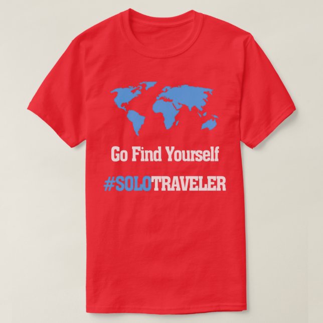 Go Find Yourself SoloTraveler T Shirt (Design framsida)