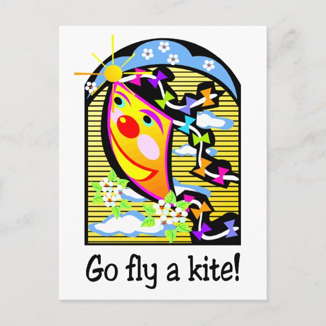 Go Fly a Kite 3 Vykort (Framsida)