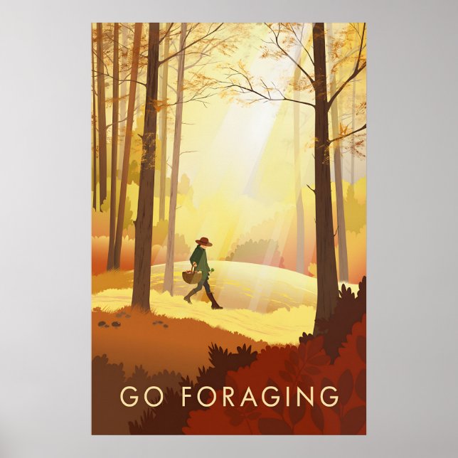 Go Foraging Travel Poster (Framsidan)