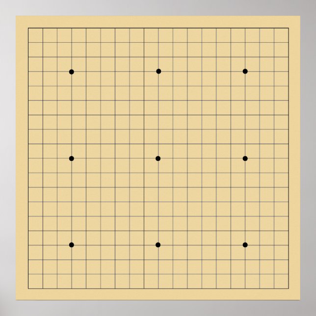 Go Game Board (19x19) (Vers 2) Poster (Framsidan)
