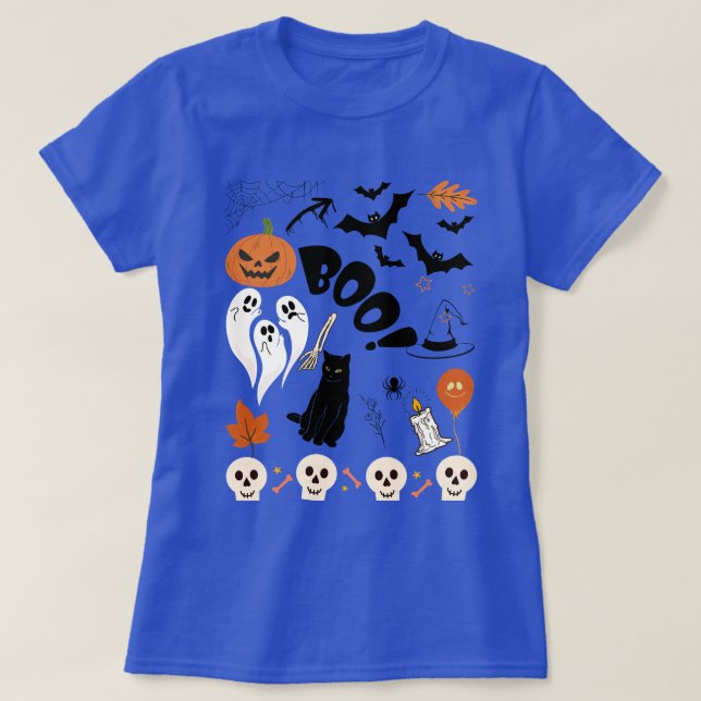 Go Ghouls Funny Halloween Party Costume T Shirt (Design framsida)