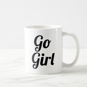 Go Girl Slogan Mugg handskriven maskin