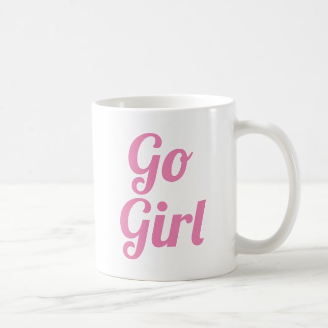 Go Girl | Slogan Mugg | handskriven maskin (Höger)