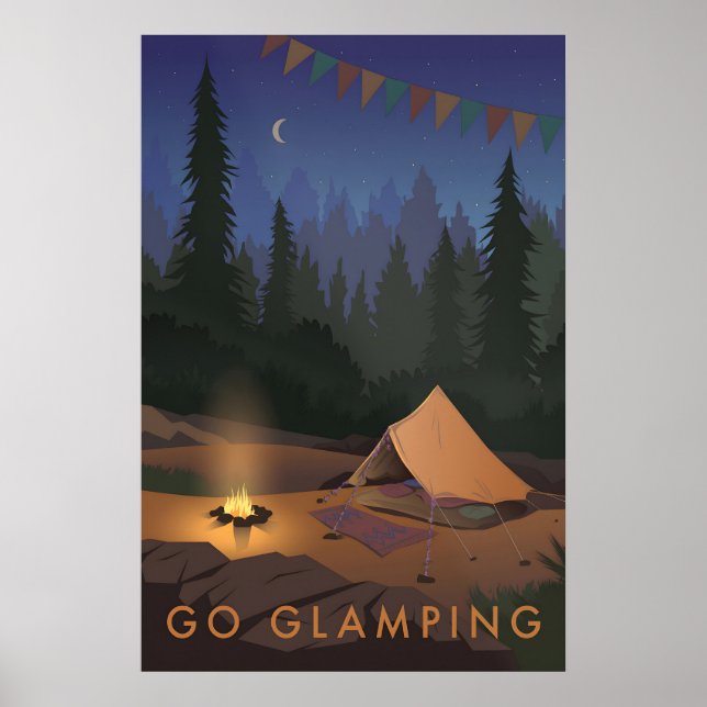 Go Glamping Travel Poster (Framsidan)