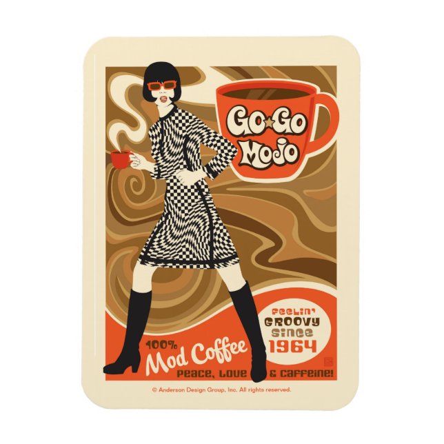 Go Go Mojo Coffee Magnet (Vertikal)