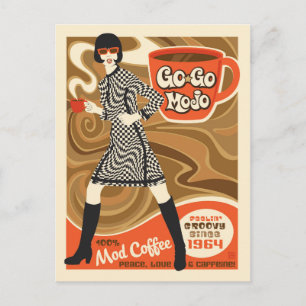 Go Go Mojo Coffee Vykort