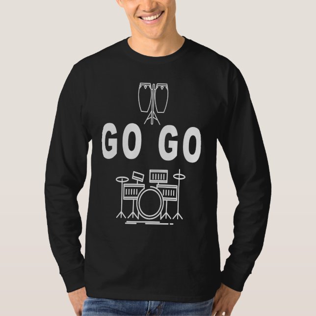Go Go Music Drum set design! Washington DC T Shirt (Framsida)