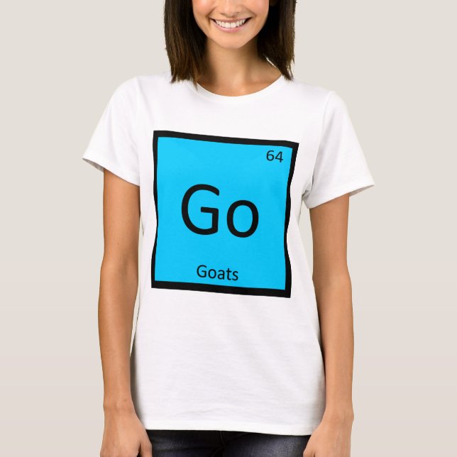 Go - Goats Chemistry Periodic Bord Inslag Tee Shirt (Framsida)