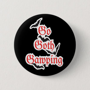 GO GOTH GAWPING Whitby Gothic Helg Badge Knapp