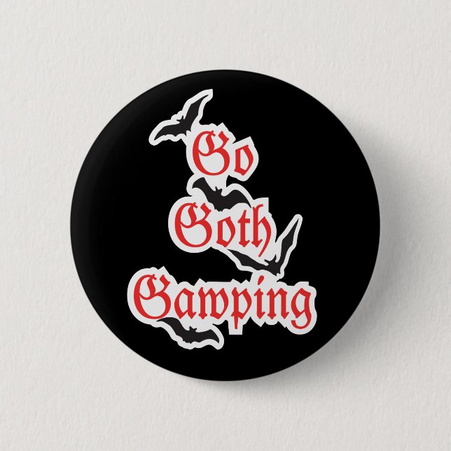 GO GOTH GAWPING Whitby Gothic Helg Badge Knapp (Framsida)