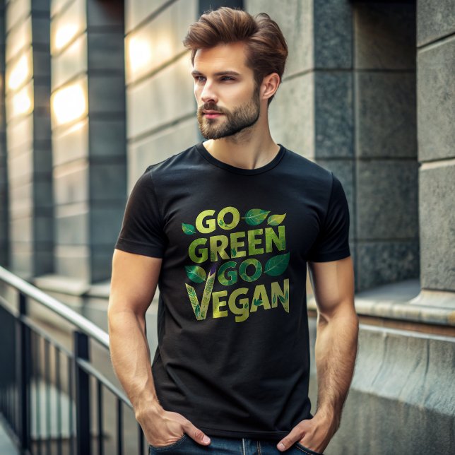 Go Green Go Vegan T-Shirt (Skapare uppladdad)