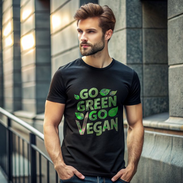 Go Green Go Vegan T Shirt (Skapare uppladdad)
