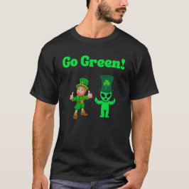 Go Green Leprechaun & Alien T Shirt