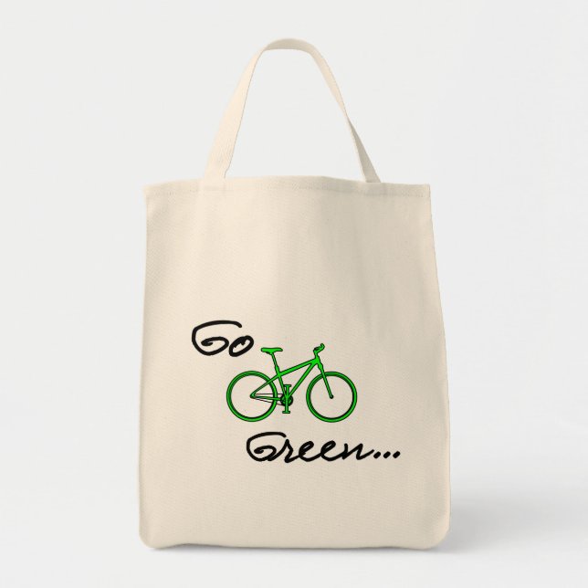Go Green Livsmedel Tote - Eco Friendly Gift Tygkasse (Framsidan)