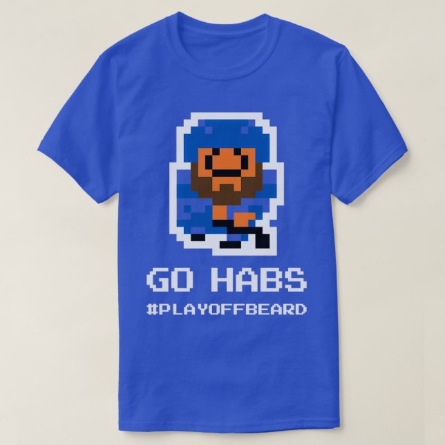 GO HABS 8-bitars uppspelningsskägg T Shirt (Design framsida)