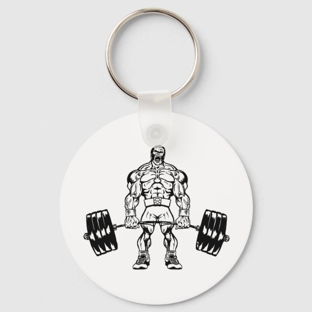 GO HEAVY ELLER GO HOME LOGOTYP BÄRA NYCKELRING (Framsida)