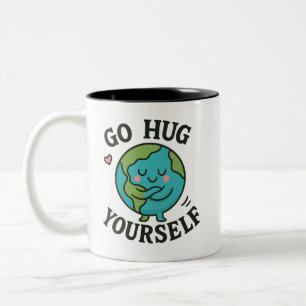 Go Hug Yourself Earth - Ley Eco-Friendly Två-Tonad Mugg